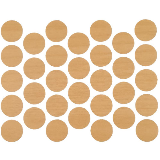 Screw cover caps Self-Adhesive - Maple 18mm Furnica 