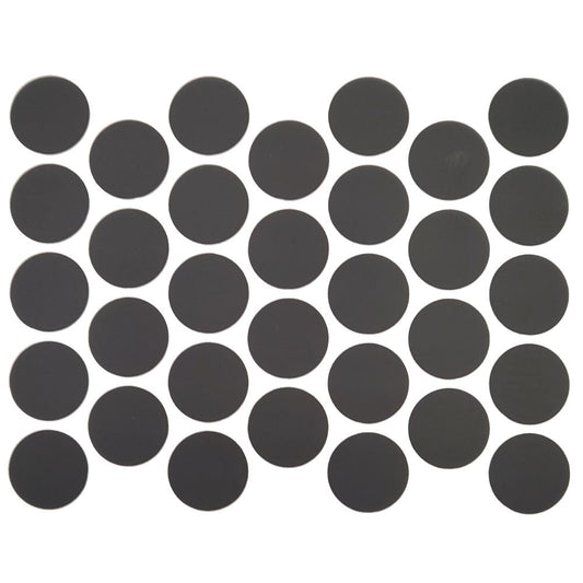 Screw cover caps Self-Adhesive - Matt Black 18mm Furnica 