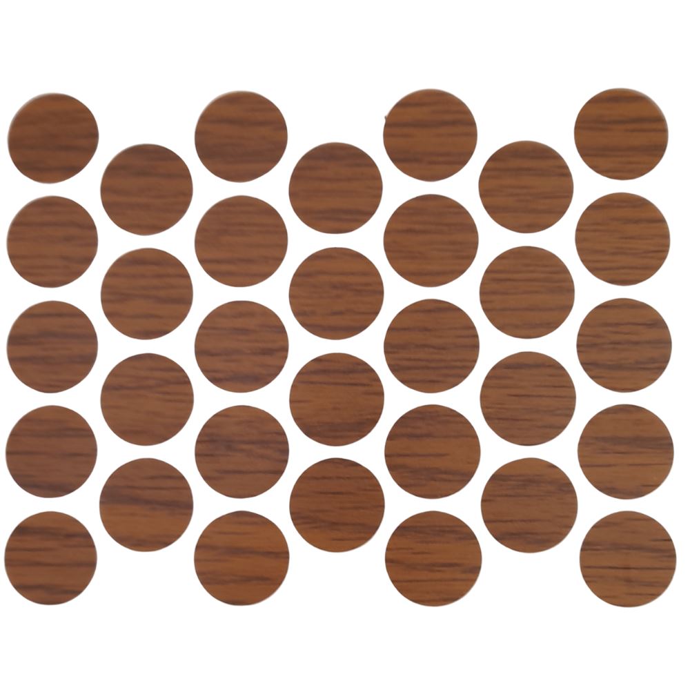 Screw cover caps Self-Adhesive - Milas Walnut 18mm Furnica 