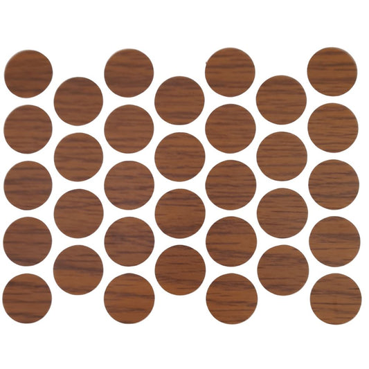 Screw cover caps Self-Adhesive - Milas Walnut 18mm Furnica 