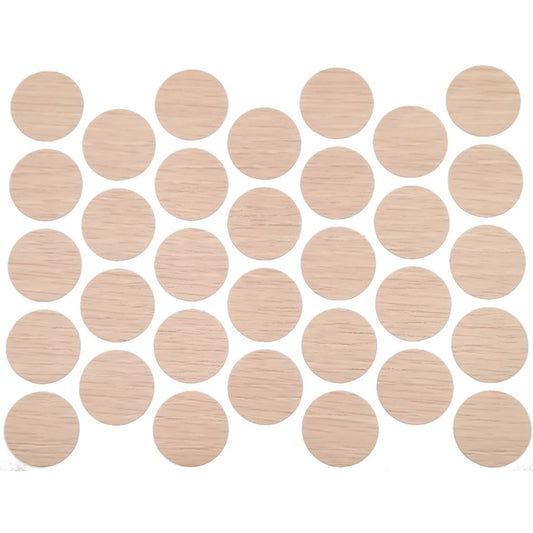 Screw cover caps Self-Adhesive - Milk Oak 18mm Furnica 