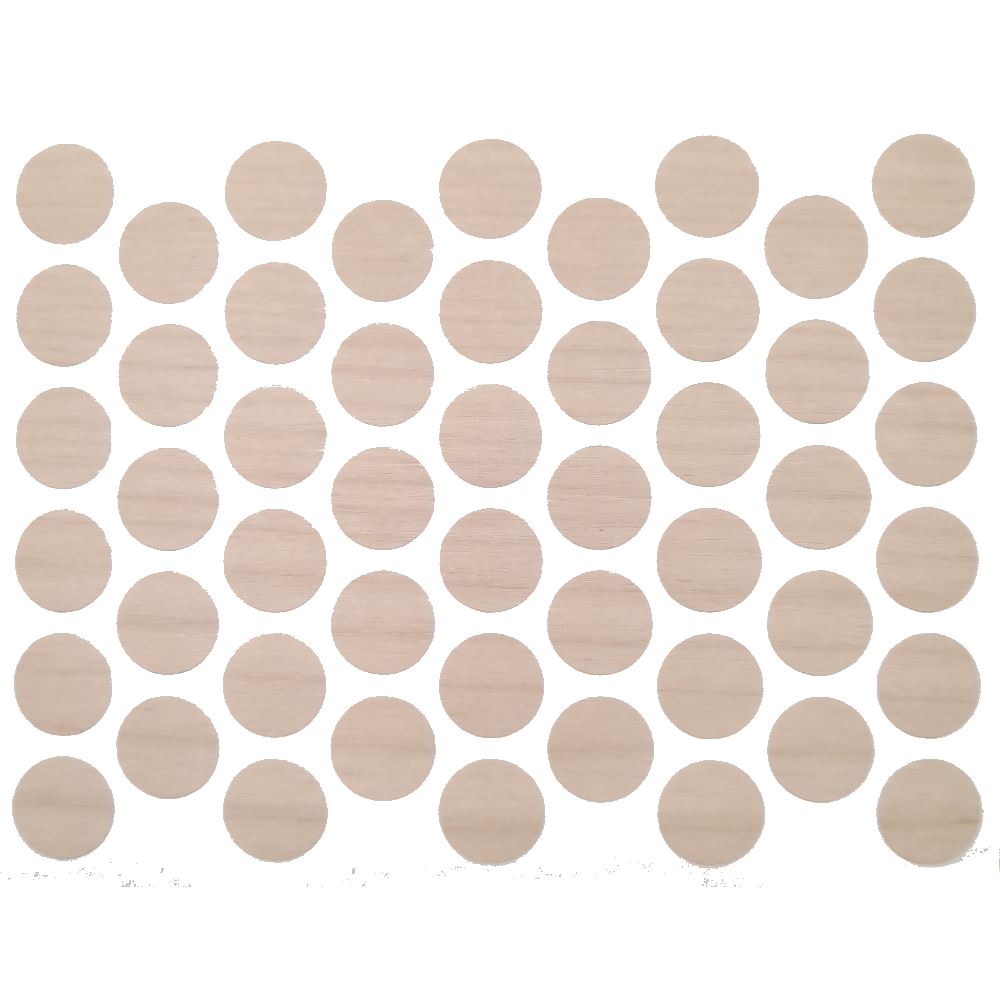 Screw cover caps Self-Adhesive - Natural Birch 14mm Furnica 