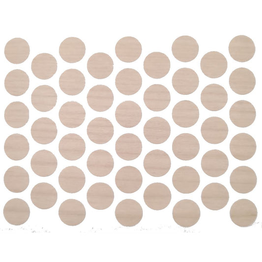 Screw cover caps Self-Adhesive - Natural Birch 14mm Furnica 