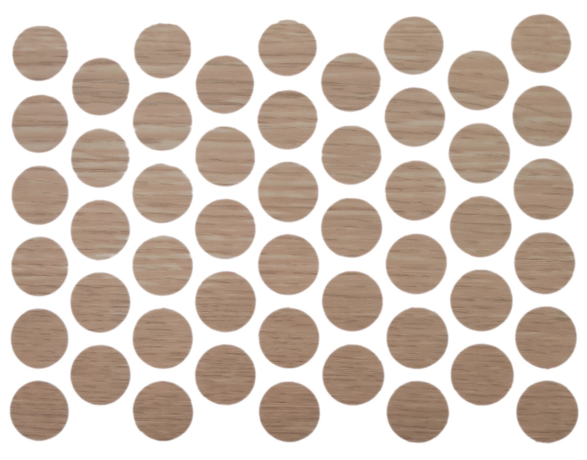 Screw cover caps Self-Adhesive - Natural Oak 14mm Furnica 