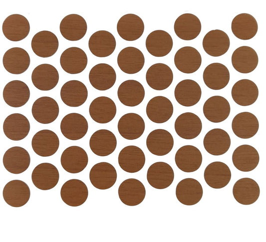 Screw cover caps Self-Adhesive - Natural Walnut 14mm Furnica 