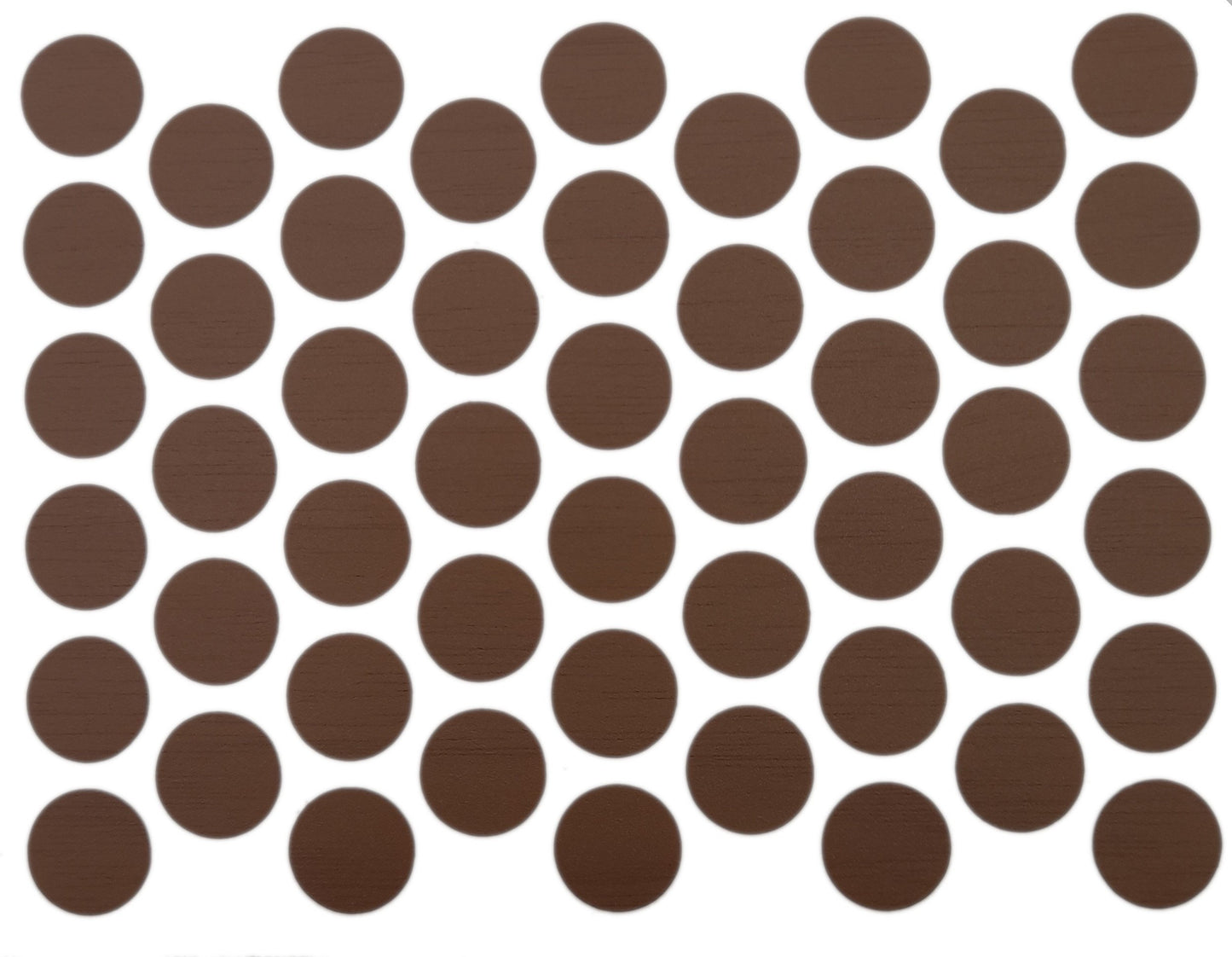 Screw cover caps Self-Adhesive - New Walnut 14mm Furnica 