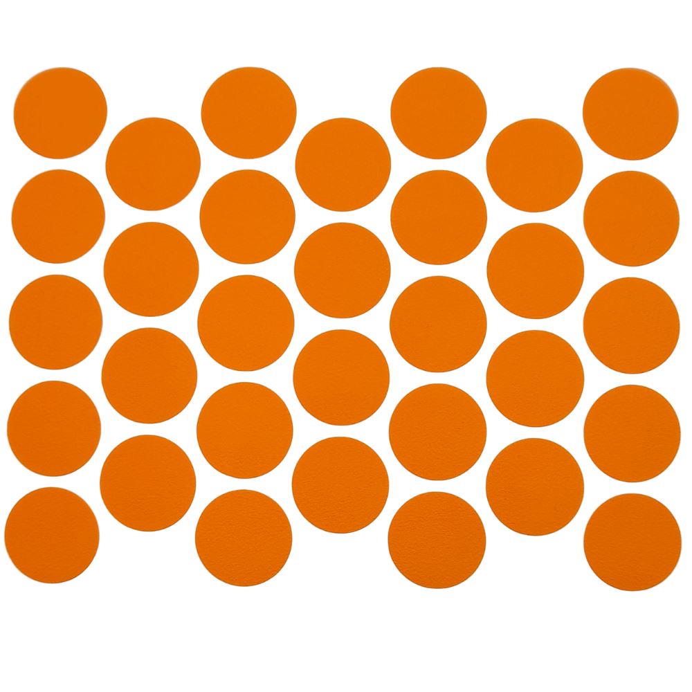 Screw cover caps Self-Adhesive - Orange 18mm Furnica 