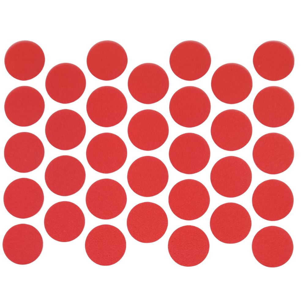 Screw cover caps Self-Adhesive - Red 18mm Furnica 
