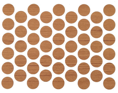 Screw cover caps Self-Adhesive - Teak 14mm Furnica 