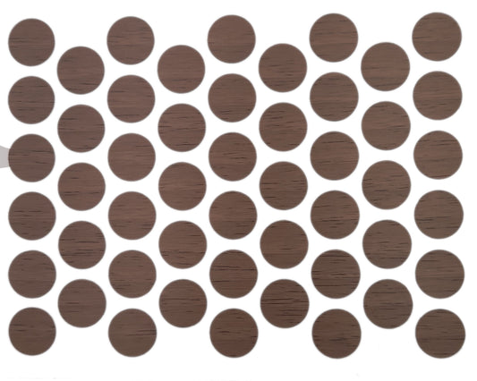 Screw cover caps Self-Adhesive - Venezia Walnut 14mm Furnica 