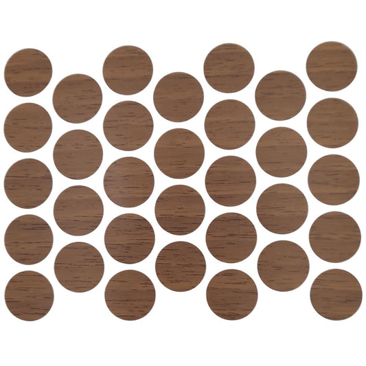 Screw cover caps Self-Adhesive - Venezia Walnut 18mm Furnica 