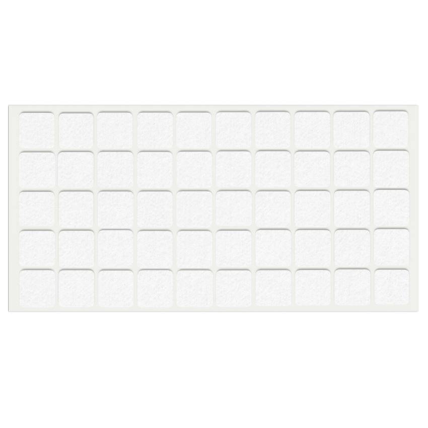 Self-Adhesive Felt Pad 20x20mm White NTP 