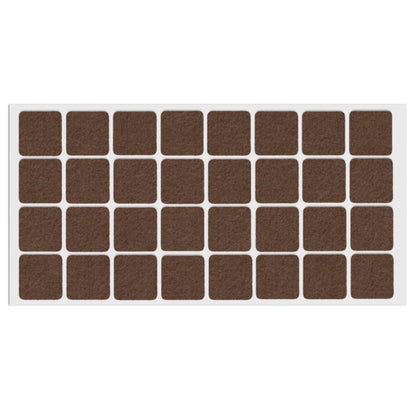 Self-Adhesive Felt Pad 25x25mm - Brown NTP 