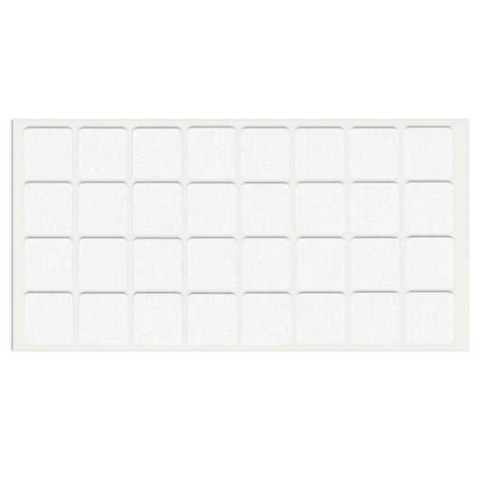 Self-Adhesive Felt Pad 25x25mm - White NTP 