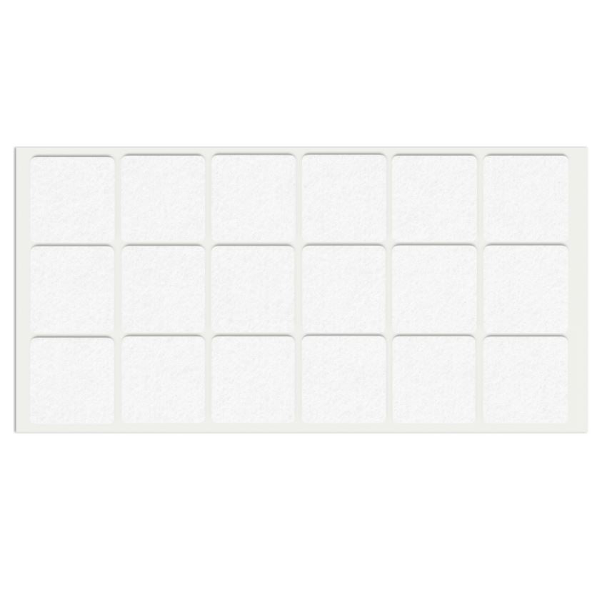 Self-Adhesive Felt Pad 35x35mm White NTP 
