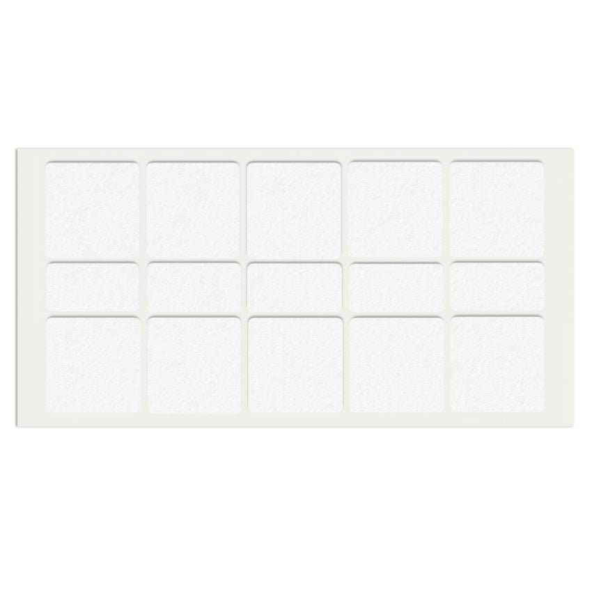 Self-Adhesive Felt Pad 40x40mm White NTP 