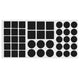 Self-Adhesive Felt Pad Mixed Black NTP 