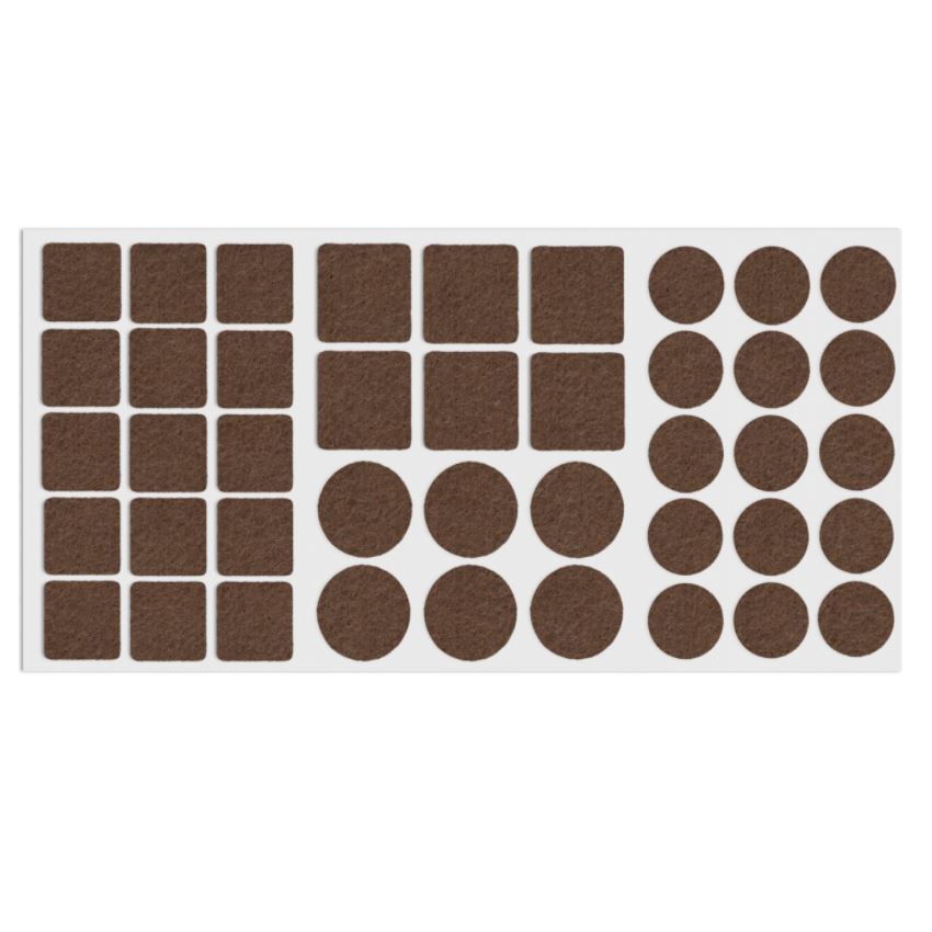 Self-Adhesive Felt Pad Mixed Brown NTP 