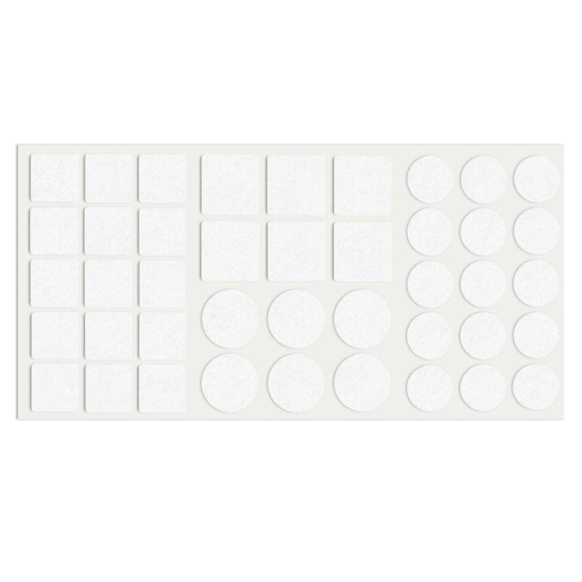 Self-Adhesive Felt Pad Mixed White NTP 
