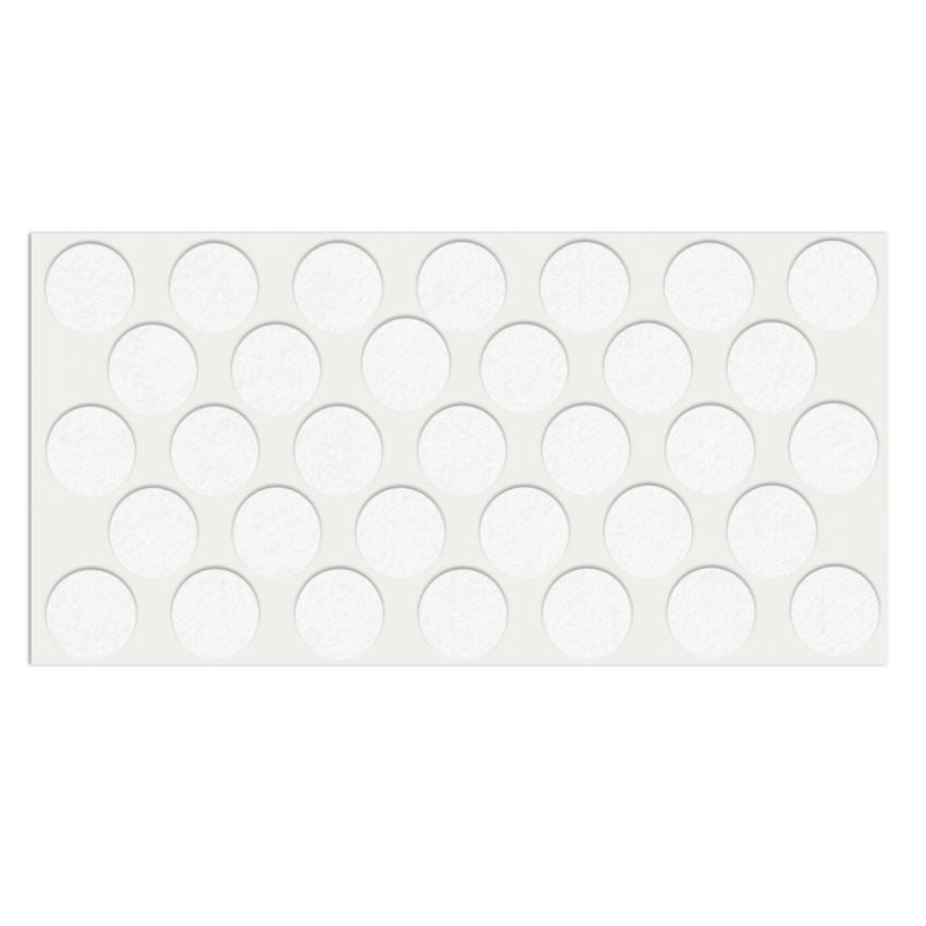 Self-Adhesive Felt Pad Ø24mm NTP White 