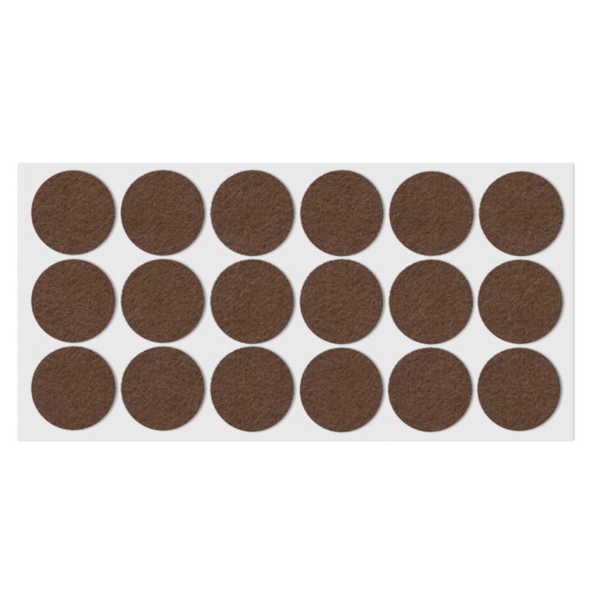 Self-Adhesive Felt Pad Ø35mm Brown NTP 