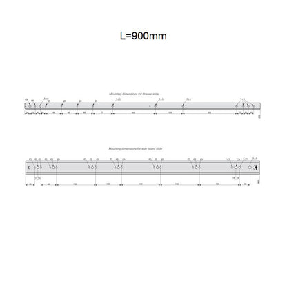 Set of Ball Bearing Slides (left and right), H53 NTP 