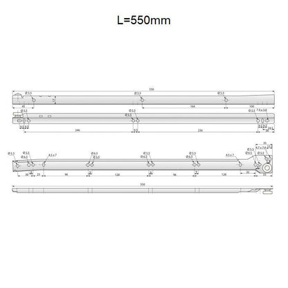 Set of POM Roller Slides White