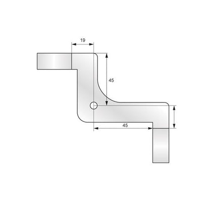 Shelf Corner Fixing for Ø25mm Pipe NTP 