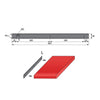 Side Strip for 38mm Worktop R-3, Black Anodized