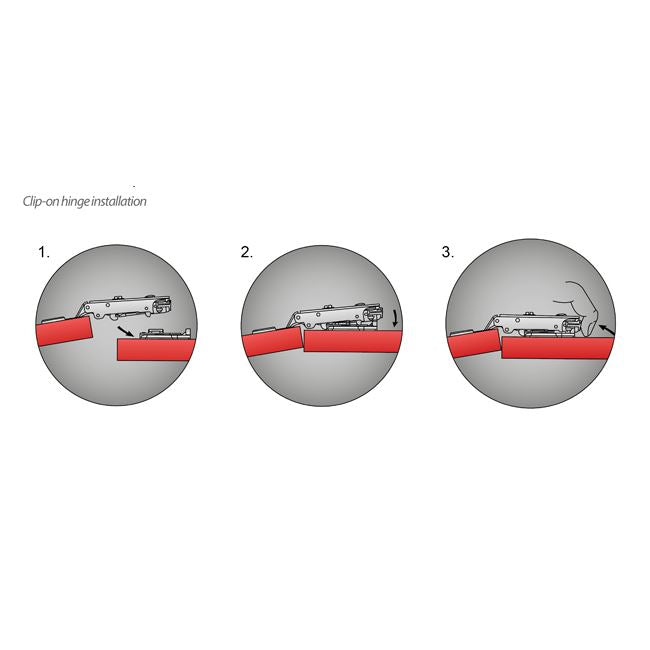 Soft-Close Hinge, H0 Mounting Plate with EURO Screws, Flush Doors Soft Close Furnica 