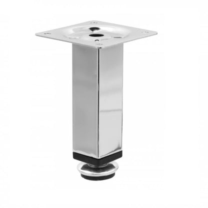Square Furniture Leg 25x25mm - H100mm Chrome NTP 