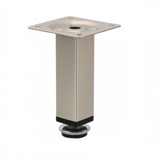 Square Furniture Leg 25x25mm - H100mm Satin NTP 