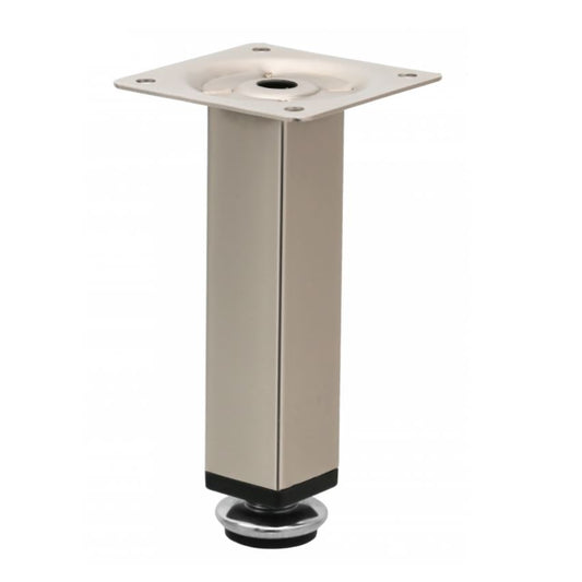 Square Furniture Leg 25x25mm - H120mm Satin NTP 