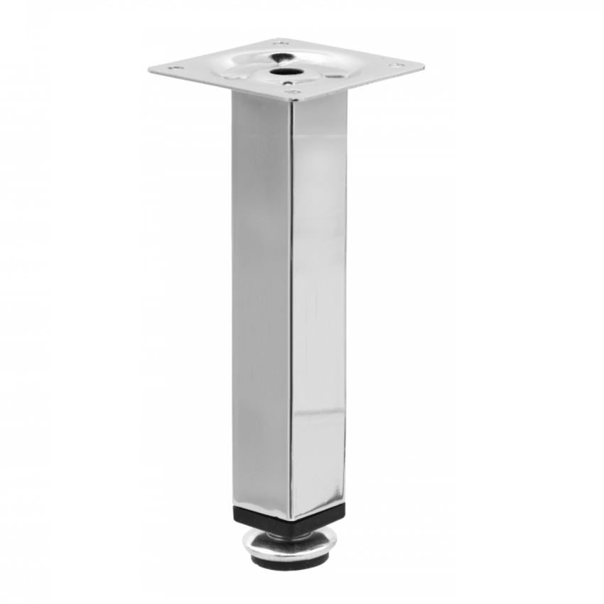 Square Furniture Leg 25x25mm - H150mm Chrome NTP 