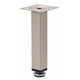 Square Furniture Leg 25x25mm - H150mm Satin NTP 
