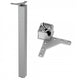 Square Furniture Leg 710mm, Satin, ZnAl Mounting Plate Furnica 