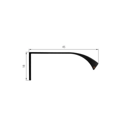Edge Grip UFO Profile Handle 128mm (148mm total length) - Black Matt