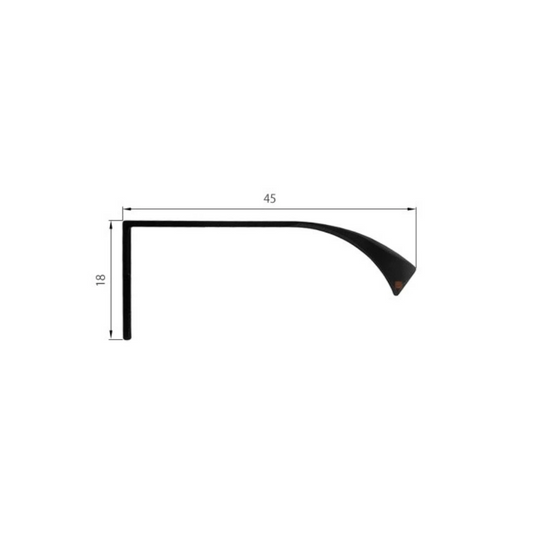Edge Grip UFO Profile Handle 128mm (148mm total length) - Black Matt