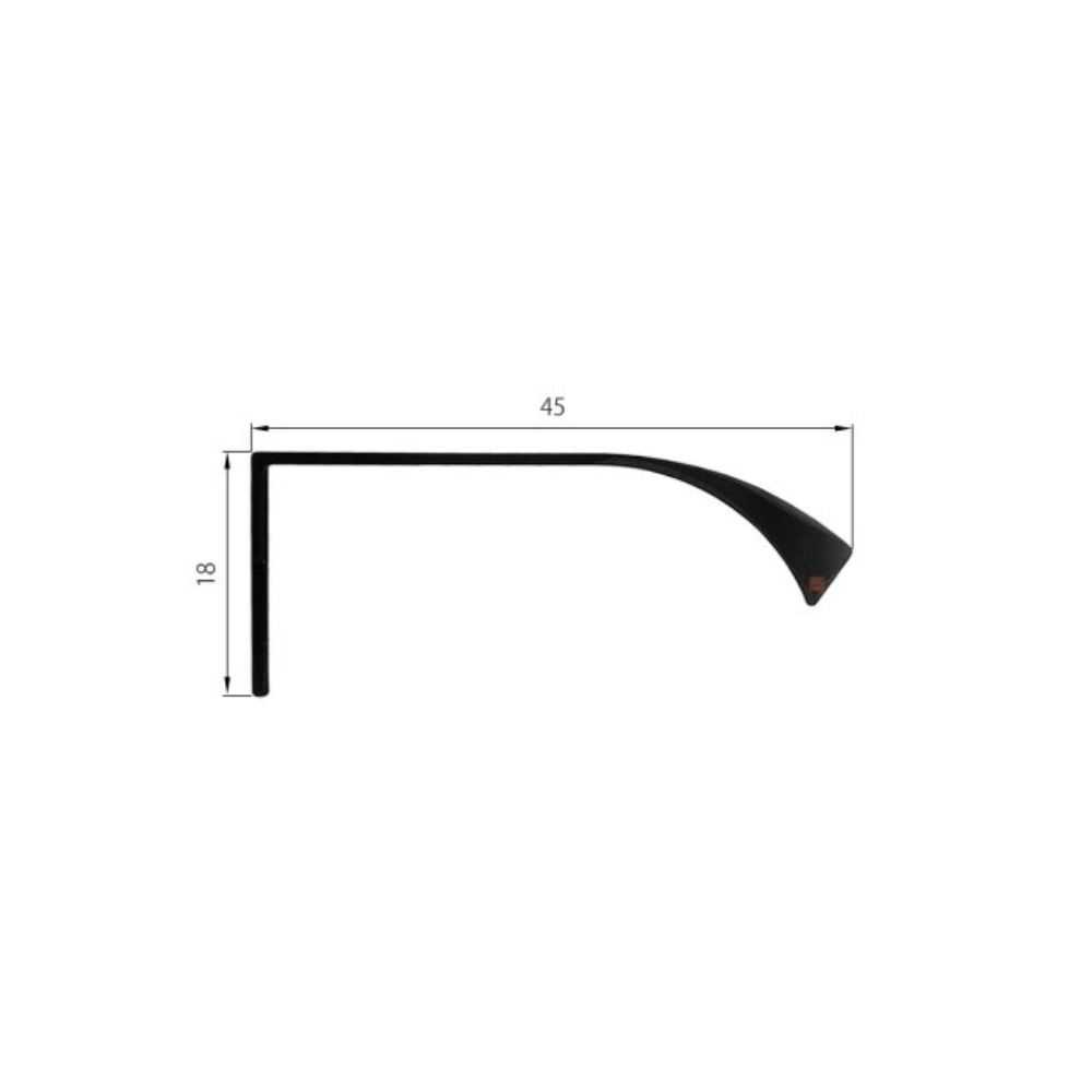 Edge Grip UFO Profile Handle 128mm (148mm total length) - Matt Gold