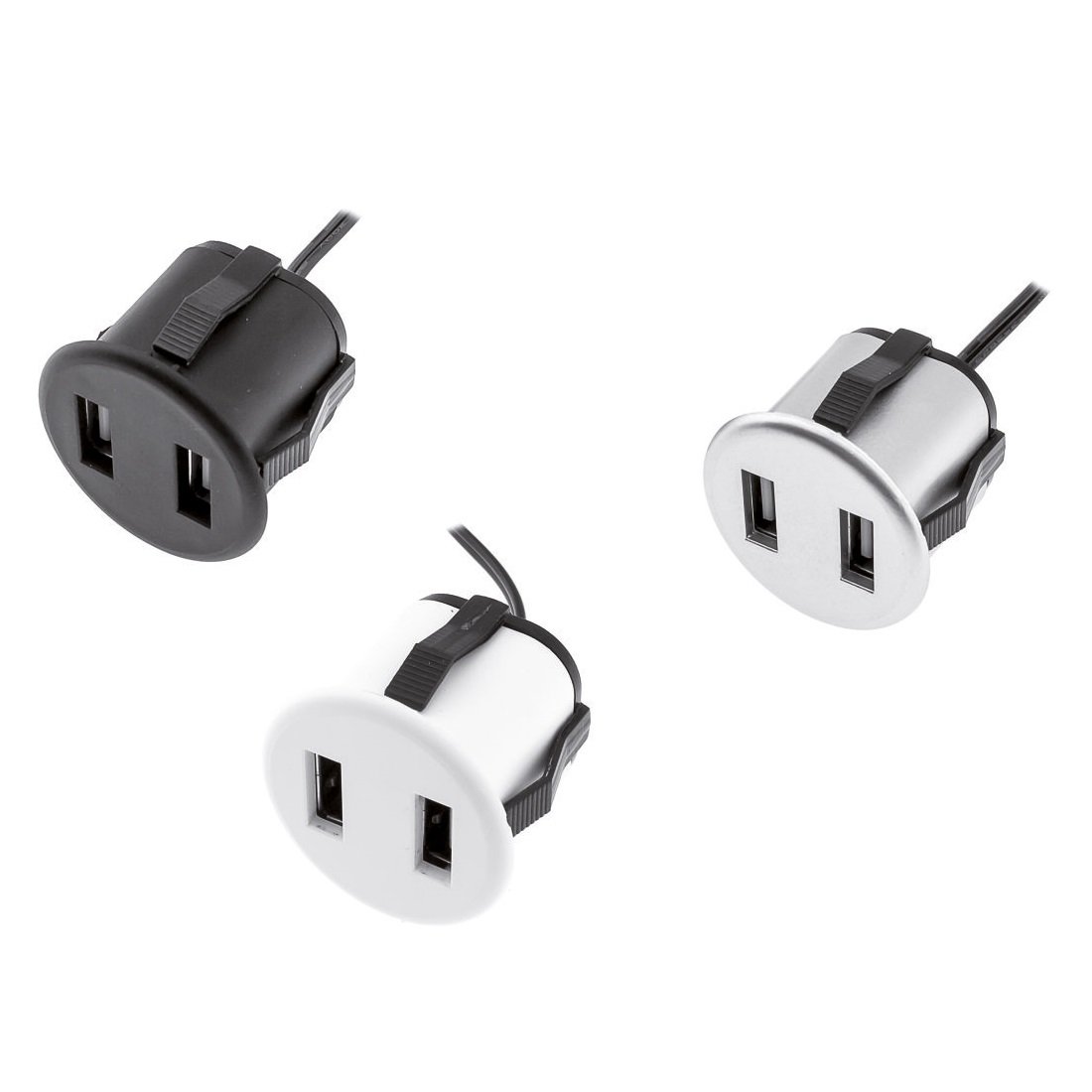 USB Charger + Power Supply Furnica Aluminum Round EU