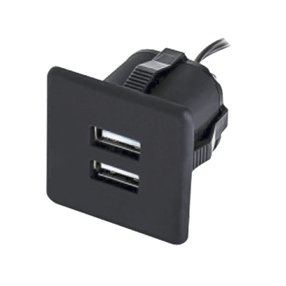 USB Charger + Power Supply Furnica Black Square EU