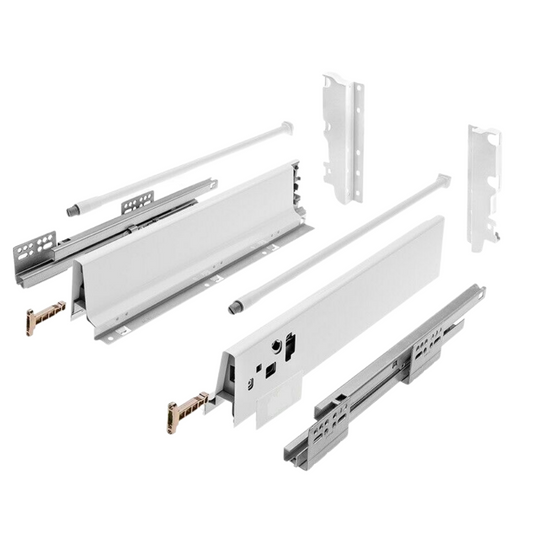 Soft-Close Drawer System, HIGH, H: 185mm, White 500mm