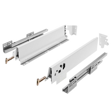Soft-Close Drawer System, LOW, H: 68mm, White 550mm