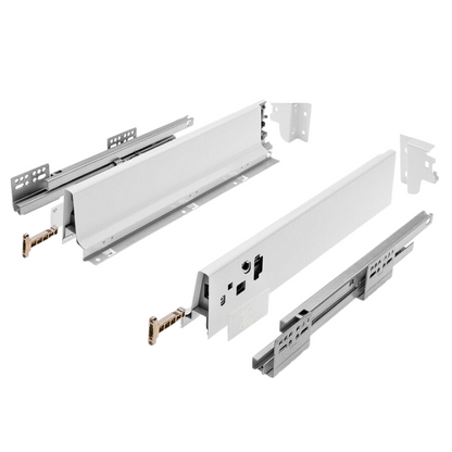 Soft-Close Drawer System, LOW, H: 68mm, White 350mm